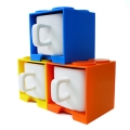 Cube Mug - Blue, Yellow and Orange Set