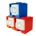Cube Mug - Blue, Orange and Red Set
