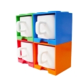 Cube Mug - Green, Orange, Blue and Red Set