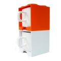 Cube Mug - Orange and White 2 in 1