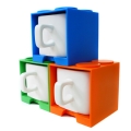 Cube Mug - Blue, Green and Orange Gift Set