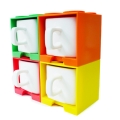 Cube Mug - Red,Orange,Yellow and Green Set