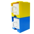 Cube Mug - Yellow and Blue 2 in 1